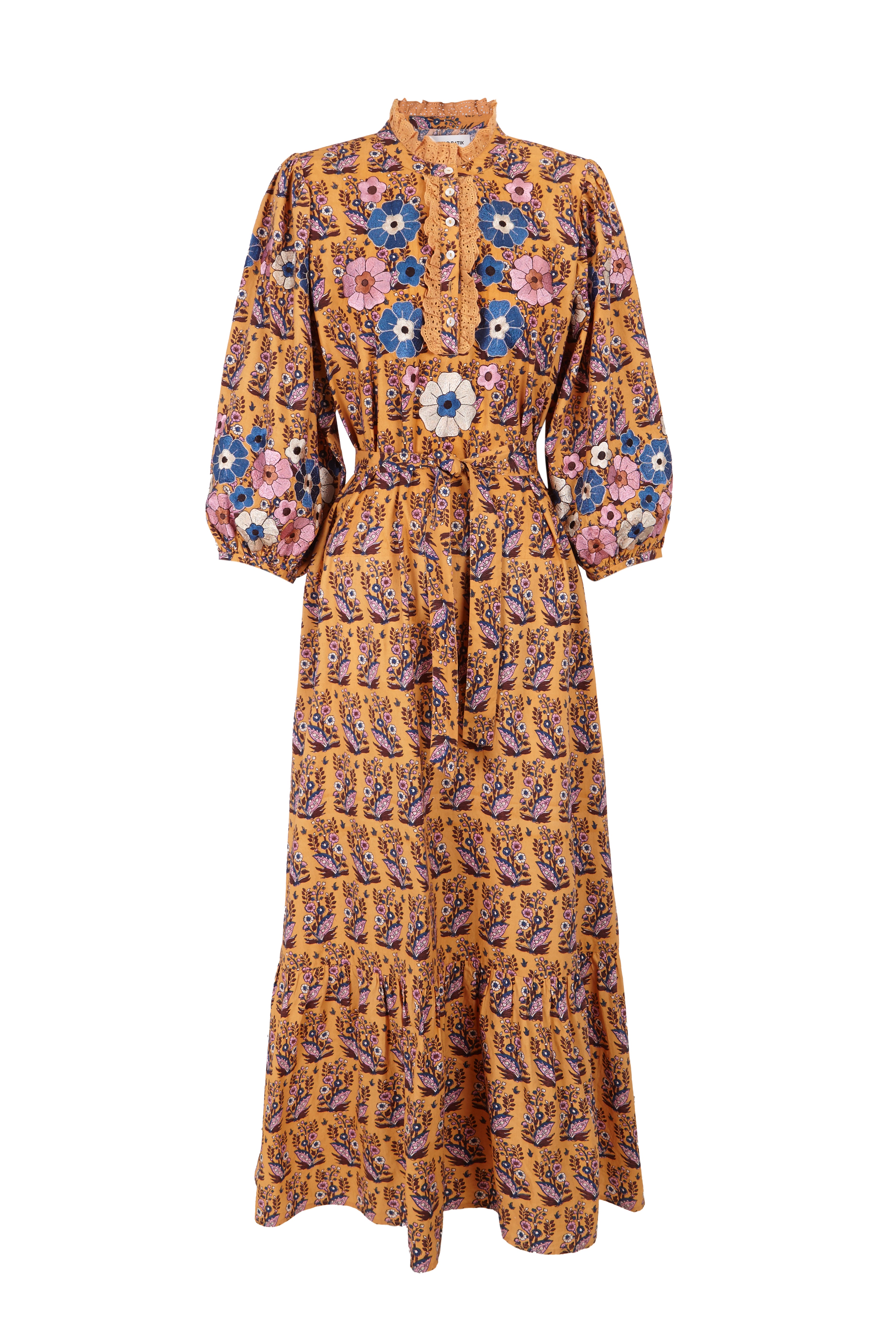 Vestido largo bordado Amantine