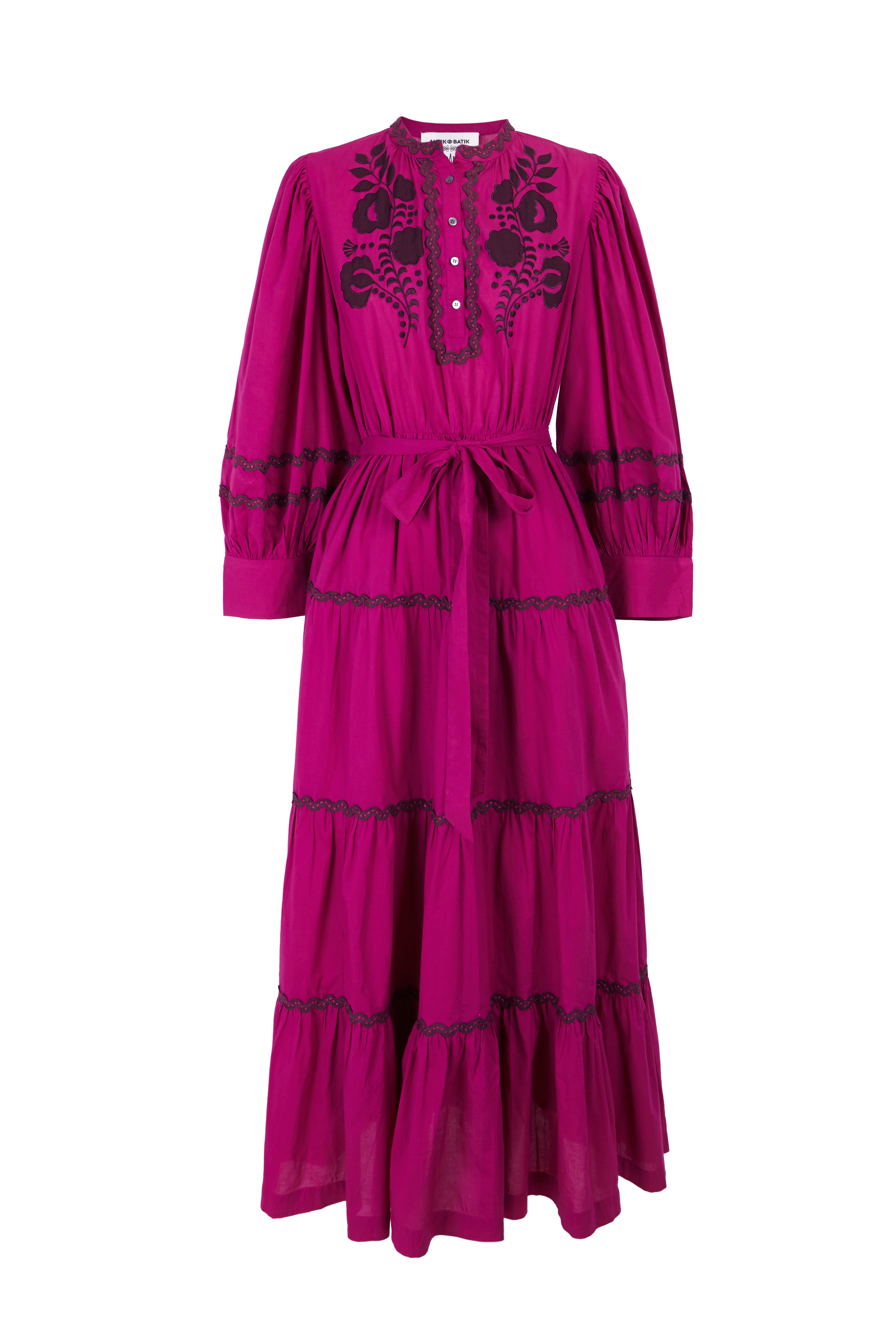Vestido largo bordado Colette