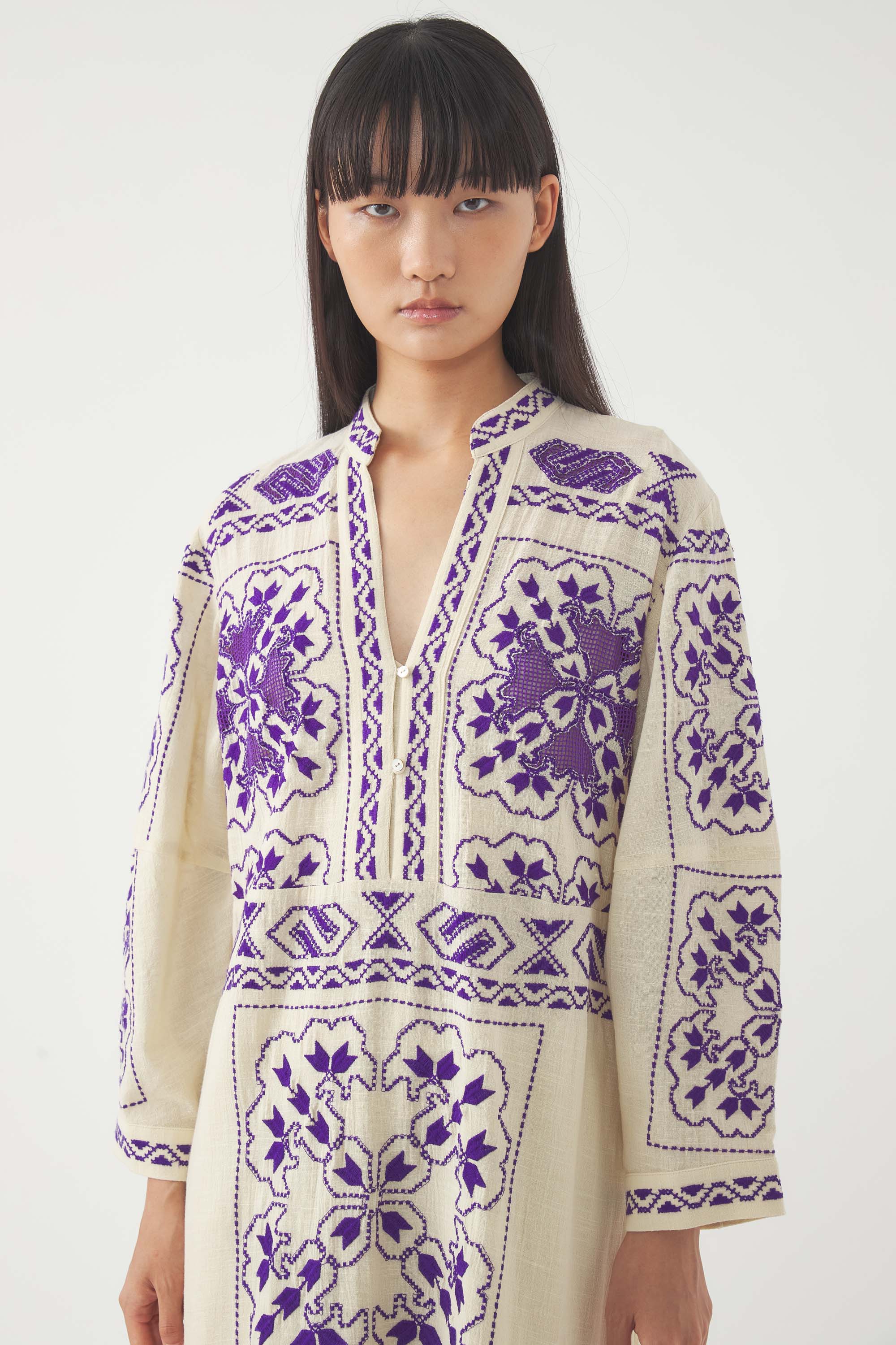 Embroidered Maxi Dress Milos